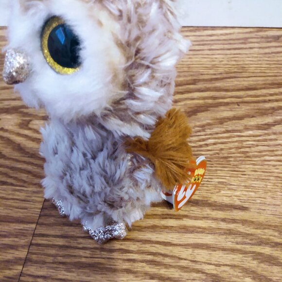 Ty Silk Beanie Boo Percy the Owl stuffed - Picture 4 of 5